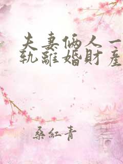 夫妻俩人一方出轨离婚财产怎么分割