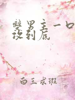 双男主一口气一攻到底