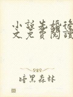 小说先婚后爱全文免费阅读