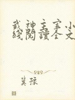 武神主宰小说在线阅读全文