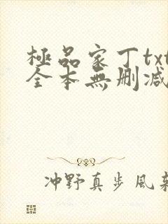 极品家丁txt全本无删减
