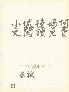 小城后妈何姨全文阅读免费阅读