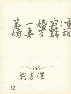 第一婚宠:重生娇妻有点甜 蓝九