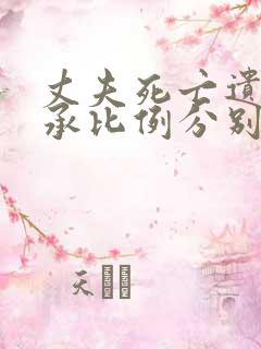 丈夫死亡遗产继承比例分别是多少