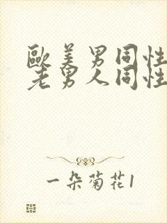 欧美男同性恋操老男人同性恋