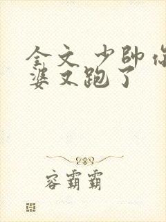 全文 少帅你老婆又跑了