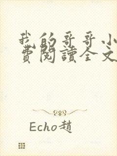 我的哥哥小说免费阅读全文