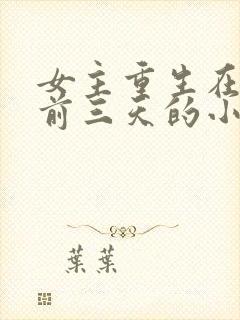 女主重生在末世前三天的小说