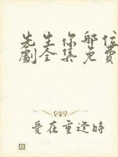 先生你哪位电视剧全集免费观看