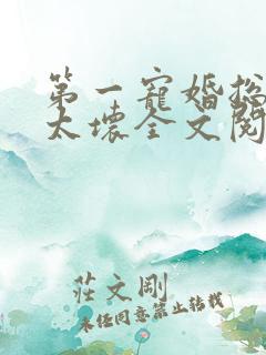 第一宠婚总裁别太坏全文阅读