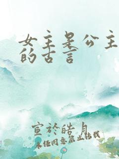 女主是公主倒追的古言