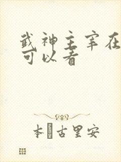 武神主宰在哪里可以看