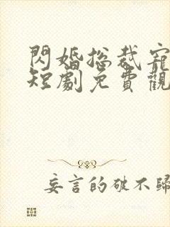 闪婚总裁宠上天短剧免费观看