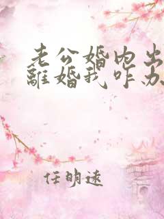 老公婚内出轨提离婚我咋办