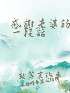 感谢老婆的辛苦一段话