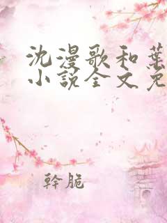 沈漫歌和叶南弦小说全文免费阅读