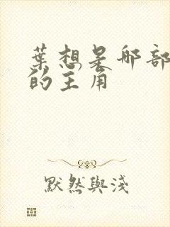 叶想是哪部小说的主角