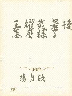 王耀武最后结局怎么样了