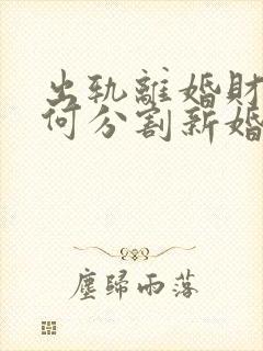 出轨离婚财产如何分割新婚姻法