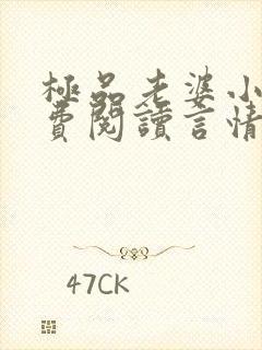 极品老婆小说免费阅读言情