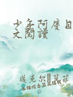 少年阿庆目录全文阅读