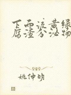 下面流黄绿色豆腐渣分泌物