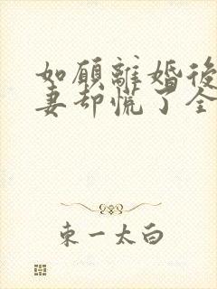 如愿离婚后,前妻却慌了全集