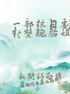 一部抗日剧有一对双胞胎姐妹