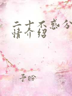 二十不惑分集剧情介绍