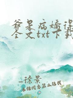爷是病娇得宠着全文txt下载