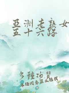 亚洲老熟女妇色五十六路