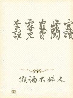 李霖巅峰官场小说免费阅读无弹窗