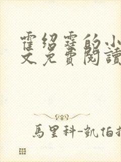 霍绍霆的小说全文免费阅读