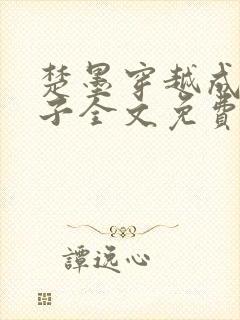 楚墨穿越成傻太子全文免费阅读