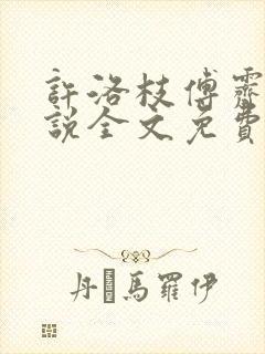 许洛枝傅霁清小说全文免费阅读