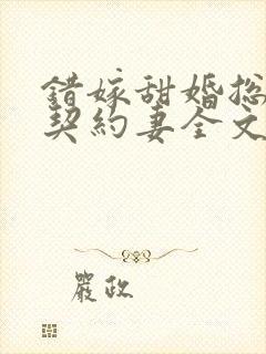 错嫁甜婚总裁的契约妻全文