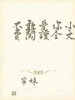 不敢爱你小说免费阅读全文