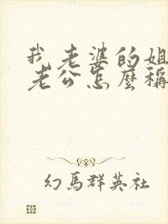 我老婆的姐姐的老公怎么称呼