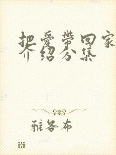 把爱带回家剧情介绍分集