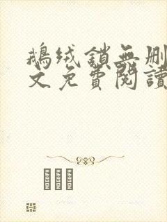 鹅绒锁无删减全文免费阅读笔趣阁