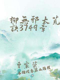 柳无邪太荒吞天诀3749章