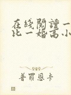 在线阅读一婚更比一婚高小说