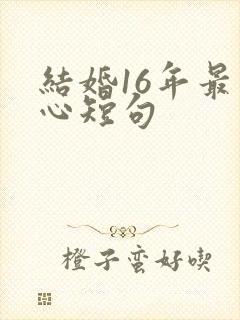 结婚16年最暖心短句