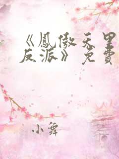 《凤傲天里黄毛反派》免费阅读