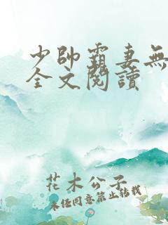 少帅霸妻无删减全文阅读
