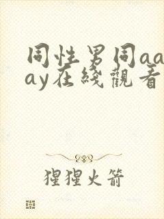 同性男同aagay在线观看