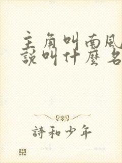 主角叫南风的小说叫什么名字
