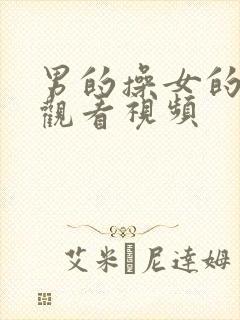 男的操女的在线观看视频