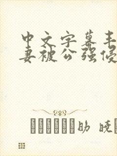 中文字幕丰满人妻被公强侵犯