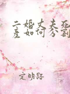 二婚丈夫死后遗产如何分割